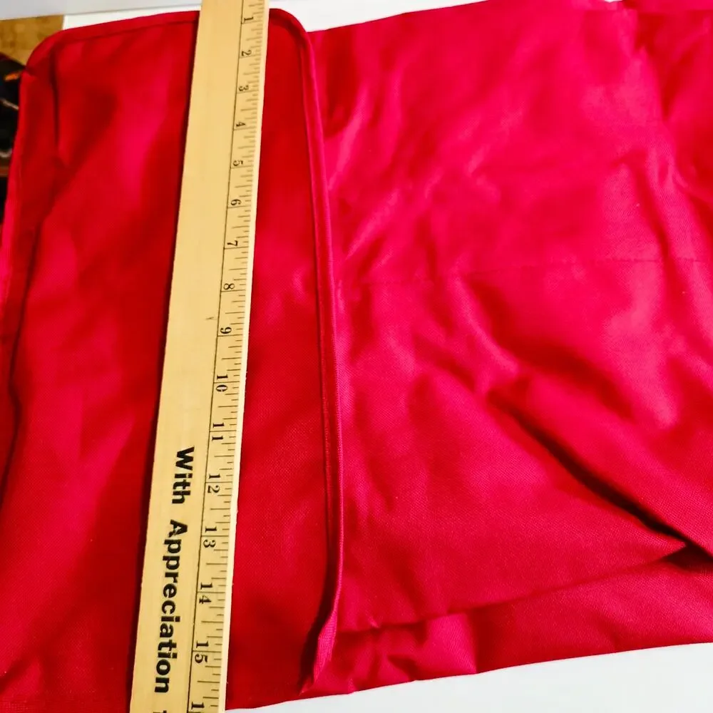 NWOT Santa's Bags Wrapping Paper Storage Bag Red Zippered Top 16